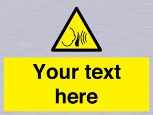 Custom warning sudden loud noise